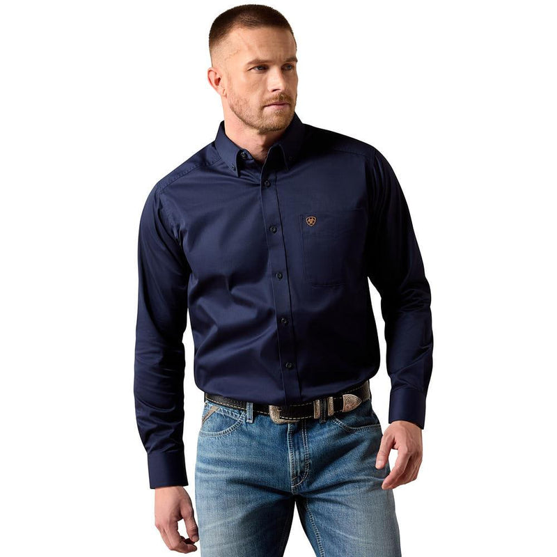 Men's Navy Solid Classic Shirt