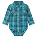 Infant Teal Plaid Onesie