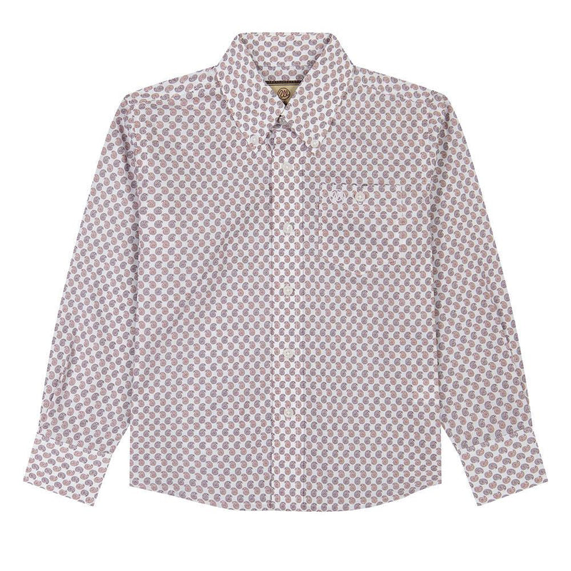 Boy's Red Geo Print Shirt