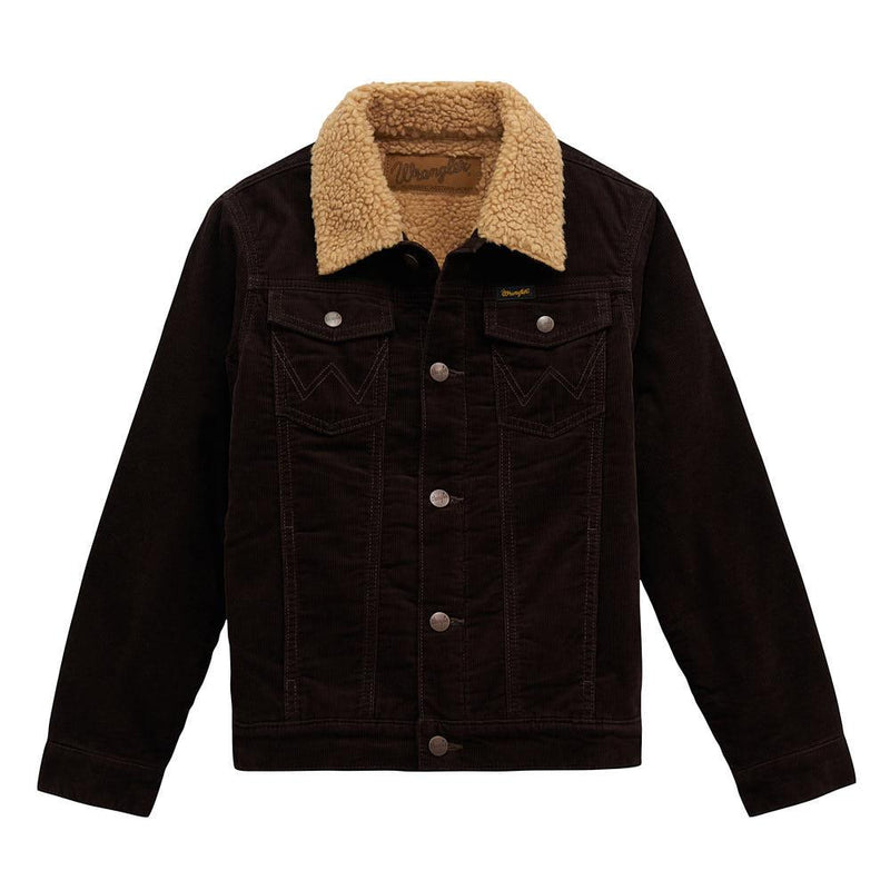 Boy's Black Coffee Corduroy Jacket