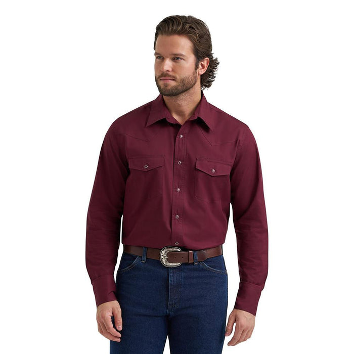 Men's Burgundy Dress Shirt