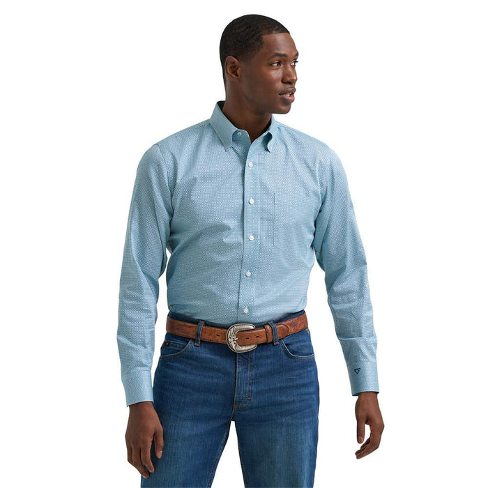 Men's Cody Johnson Blue Multi Geo Print Shirt