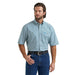 Men's George Strait Teal Geo Print Shirt