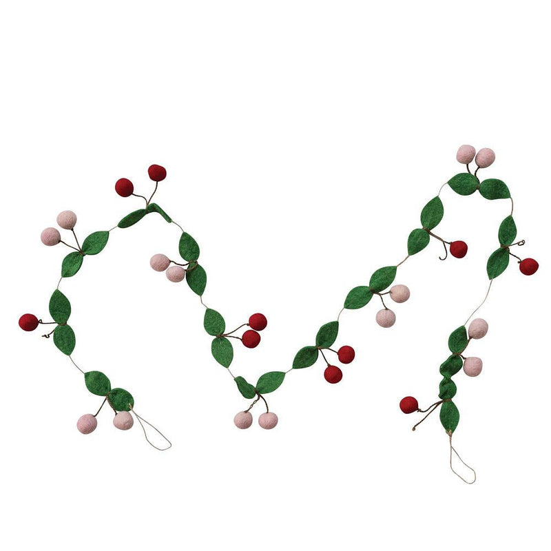 Wool Felt Cherry Garland