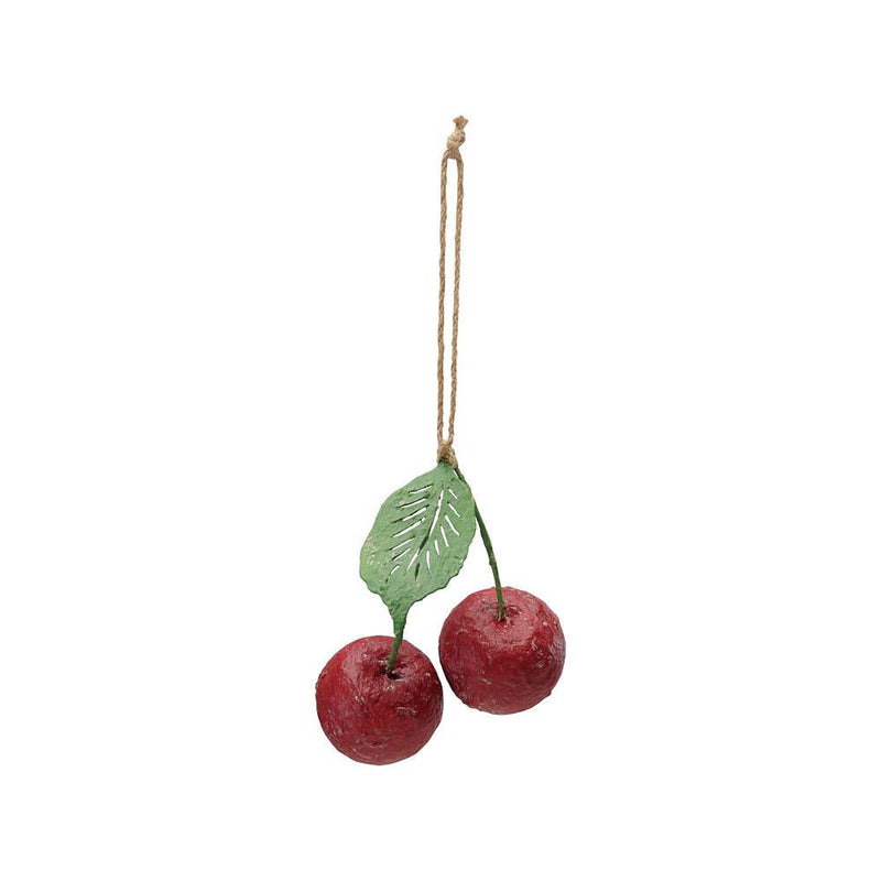 Paper Mache Cherry Ornament