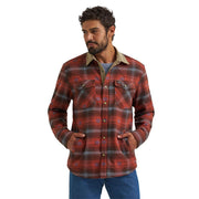 Men's Burnt Brick Flannel Shirt Jacket