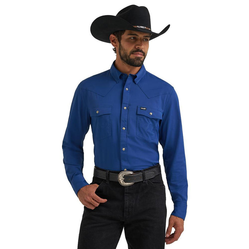 Men's ATG Navy Peony Technical Long Sleeve Shirt