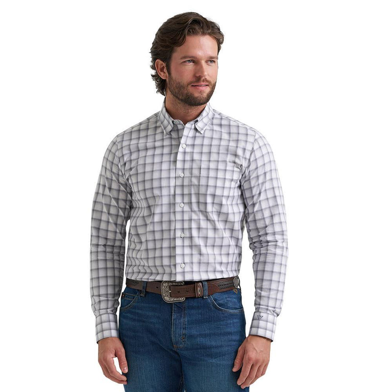 Men's Cody Johnson Grey Plaid Shirt