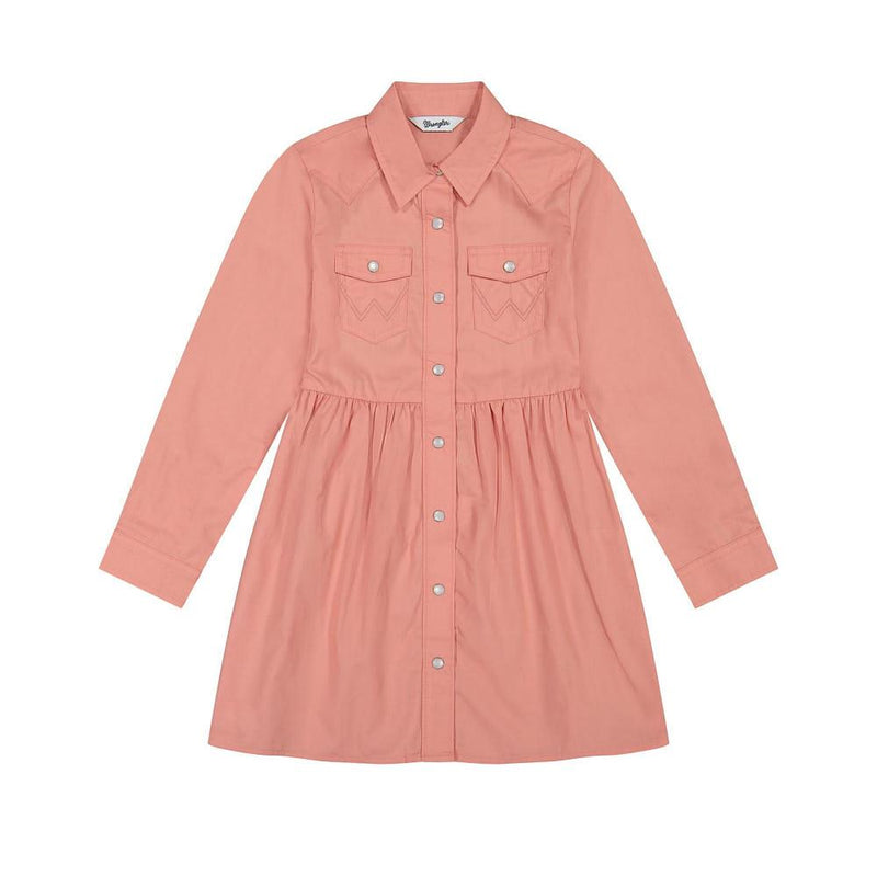 Girl's Pink Snap Dress