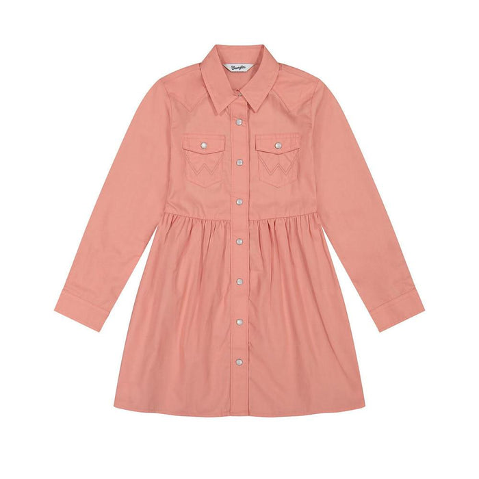 Girl's Pink Snap Dress