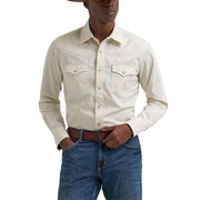 Men's Ecru Retro Snap Shirt