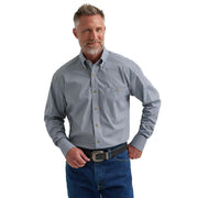 Men's George Strait Blue Geometric Print Shirt