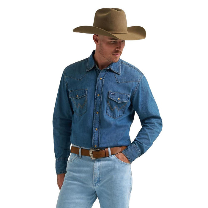 Men's Dark Wash Denim Shirt