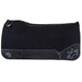 1in Black Kush Saddle Pad with Elephant Wear Leathers and Silver Crown