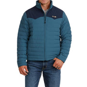 Men's Teal Quilted Jacket