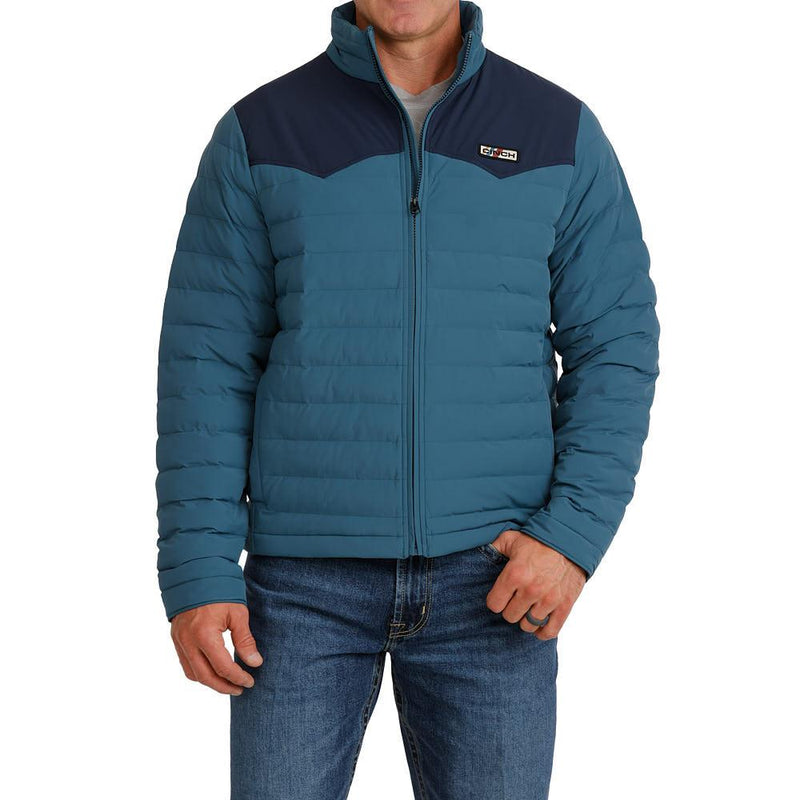Men's Teal Quilted Jacket