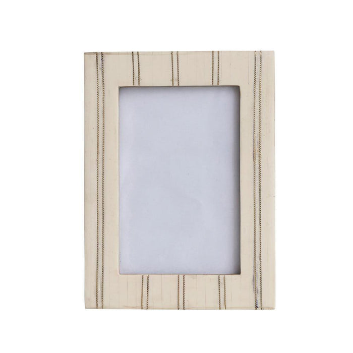 Cream Stripe Photo Frame