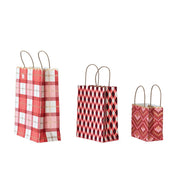 Handmade Printed Scalloped Paper Gift Bags