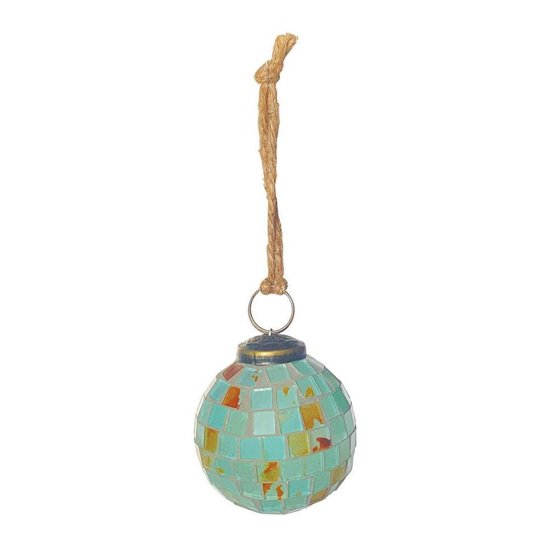 Small Glass Marbled Mosaic Ornament