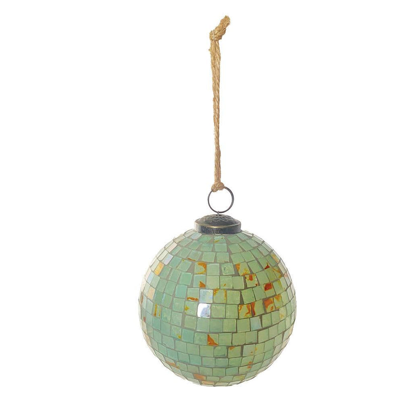Large Glass Marbled Mosaic Ornament