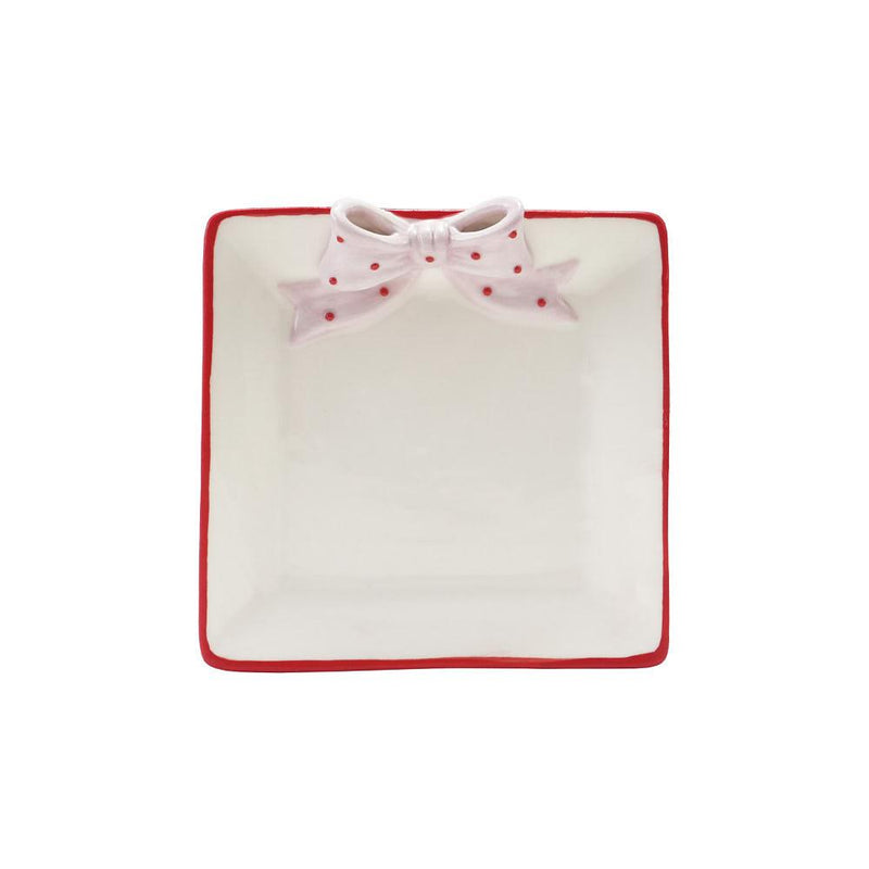 Polka Dot Bow Dish