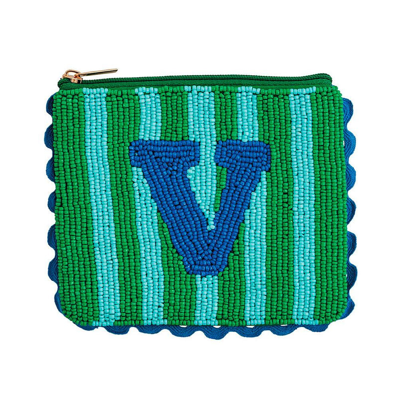 Beaded Initial V Case