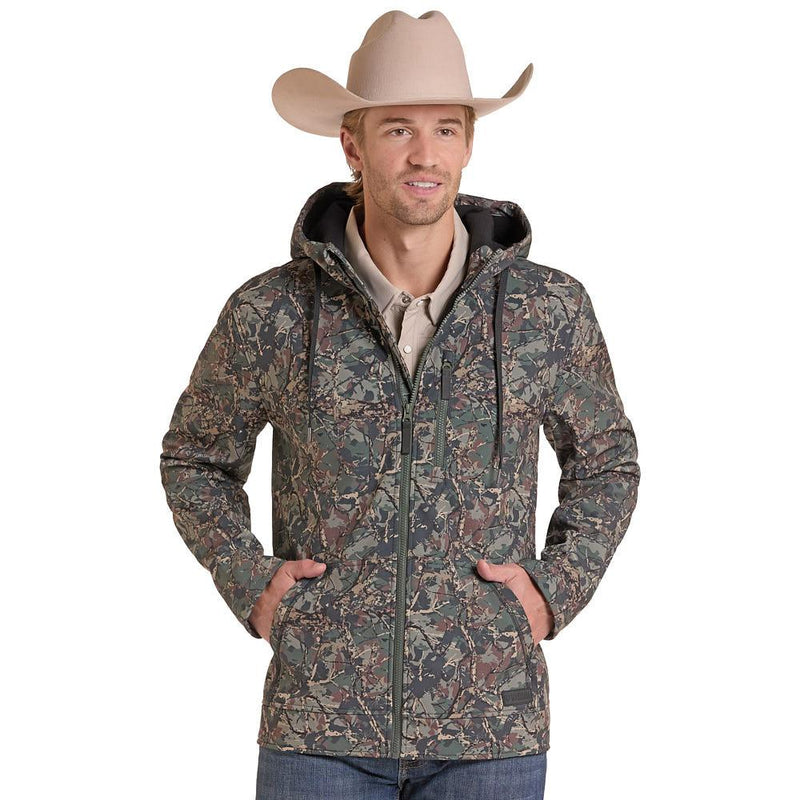 Men's Camo Soft Shell Bonded Fleece Jacket