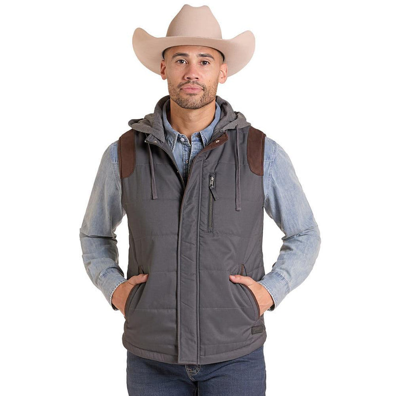 Men's Charcoal Puffer Vest