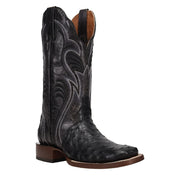Women's Reese Black Full Quill Ostrich Vamp 12in Black Top Boot