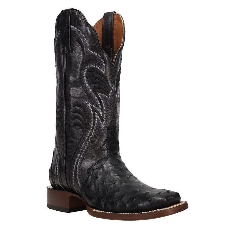 Women's Reese Black Full Quill Ostrich Vamp 12in Black Top Boot