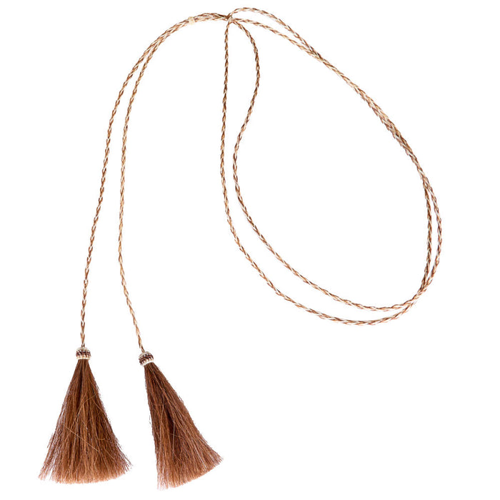 Brown And White Horse Hair Loop Over Crown Stampede String