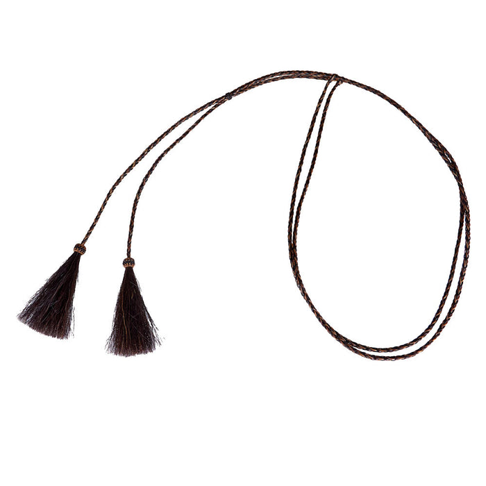 Black And Brown Horse Hair Loop Over Crown Stampede String