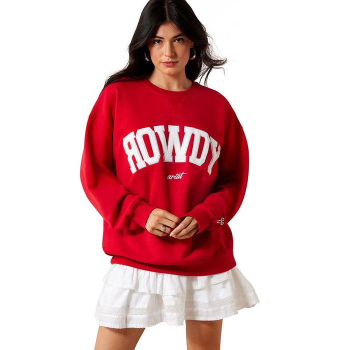 Women's Crimson & White Collegiate Howdy Sweatshirt