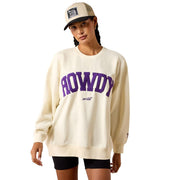 Women's Cream & Purple Collegiate Sweatshirt