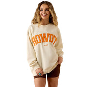 Women's Cream & Orange Collegiate Sweatshirt