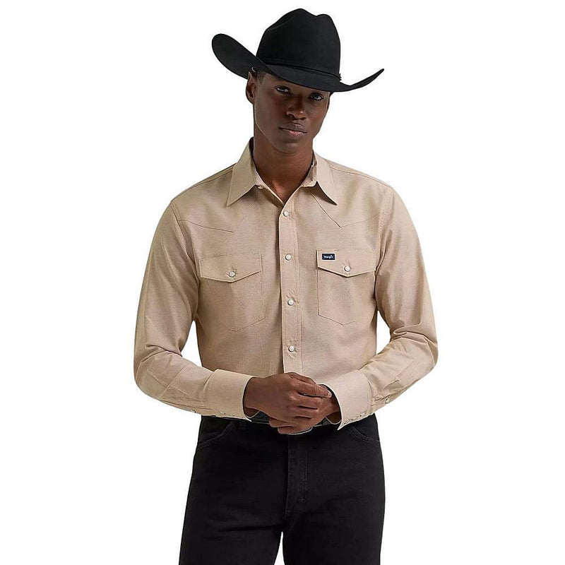 Men's Chambray Khaki Workshirt
