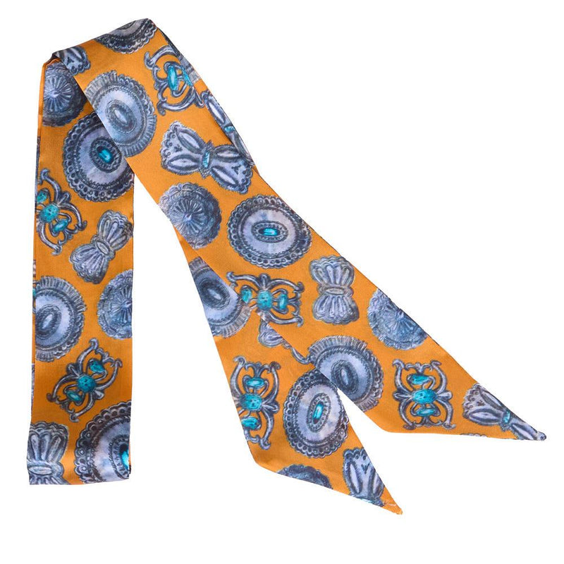 Turquoise Conchos Orange Twilly