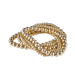 Brushed Gold Beaded Stretch Bracelet Set