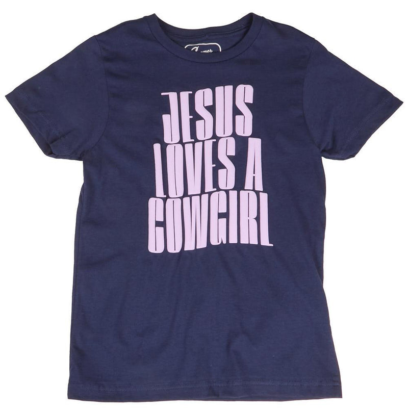 Girl's Jesus Loves A Cowgirl Tee Shirt