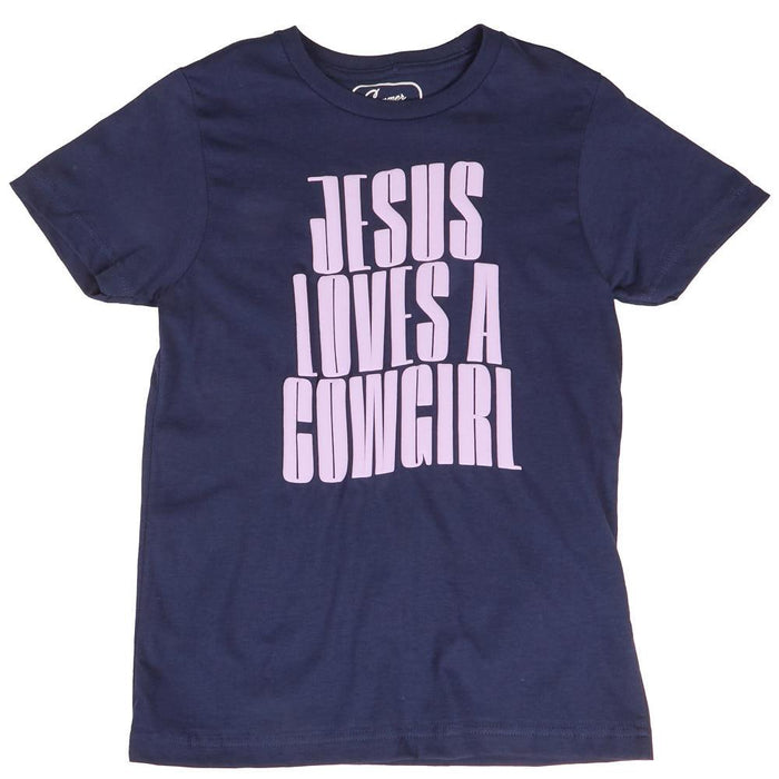 Girl's Jesus Loves A Cowgirl Tee Shirt
