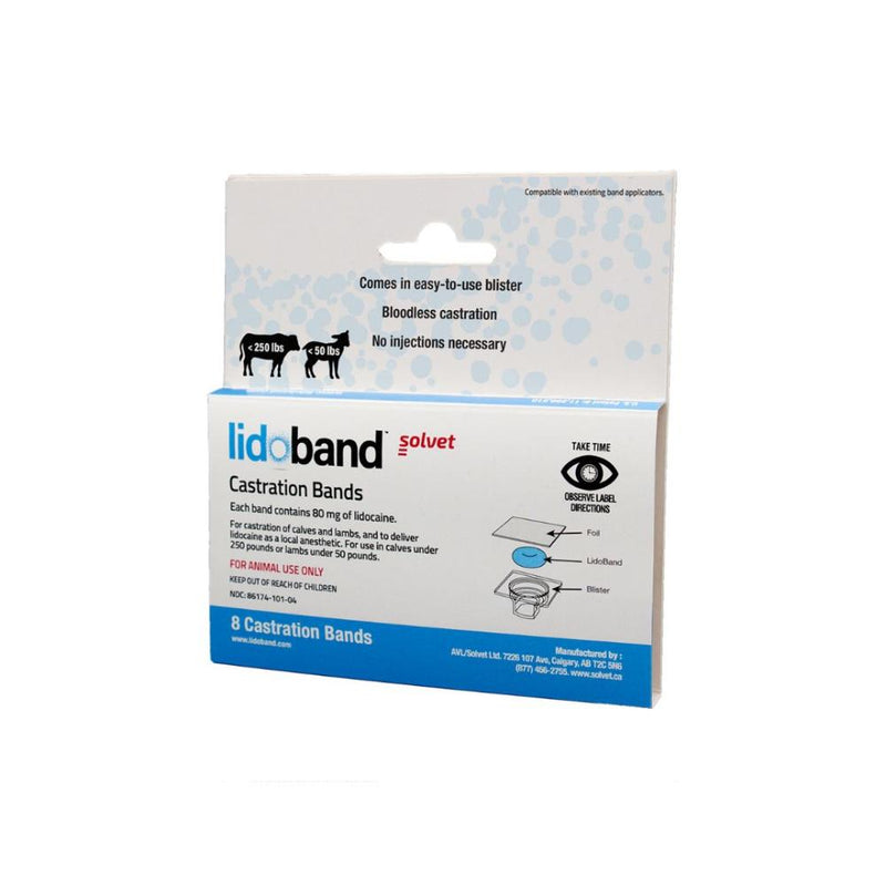 Lidoband Castration Bands 8 Count Box