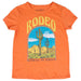 Girl's Orange Rodeo Cactus Graphic Tee Shirt