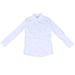 Girl's White Solid Long Sleeve Shirt