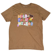 Girl's Brown Hold Your Horses Tee Shirt