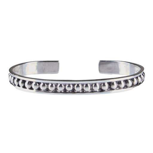 Sterling Thin Raised Dot Cuff
