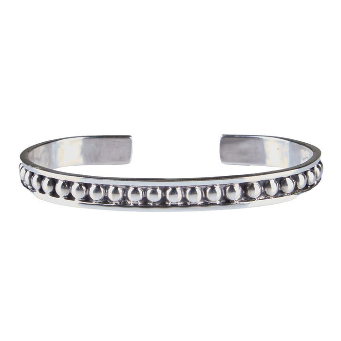 Sterling Thin Raised Dot Cuff