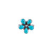 Sterling Turquoise Cluster Ring