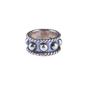 Sterling Rope Trim Dot Ring