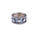 Sterling Rope Trim Dot Ring
