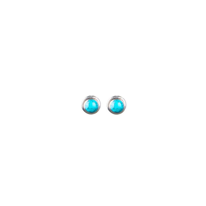 Sterling Small Turquoise Stud Earrings